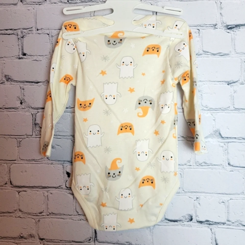 Bon Bebe Halloween 6-9 Months Long Sleeve Bodysuits Set of 3